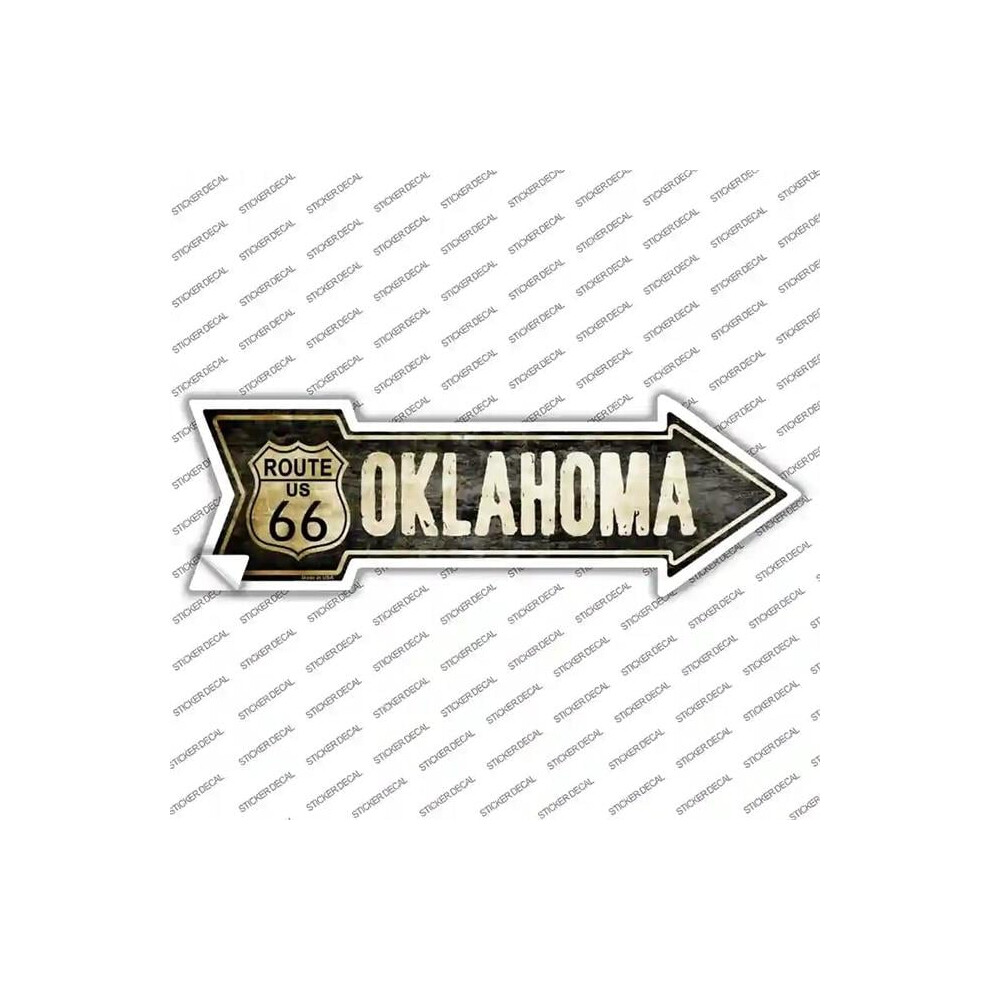 Smart Blonde A-130S-L Vintage Route 66 Oklahoma Novelty Arrow Sticker Decal - Large 792636334139
