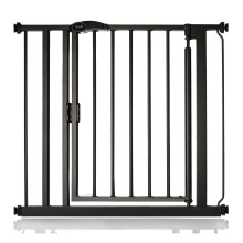 (Negro mate, 82.2cm - 89.2cm) Bettacare Puerta Para Mascotas con Cierre Automático