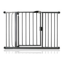 (Gris grafito, 125.4cm - 132.4cm) Bettacare Puerta Para Mascotas con Cierre Automático