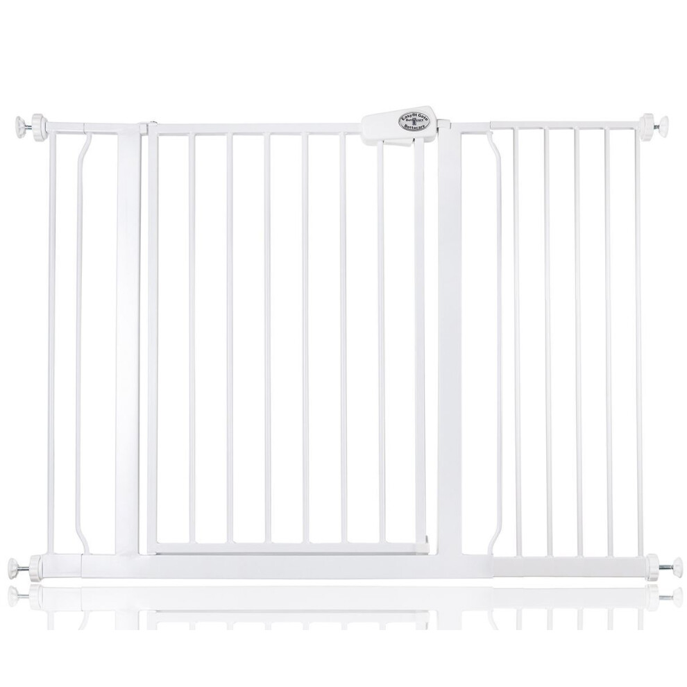 (, 113.8Cm - 121.8Cm) Easy Fit Pet Gate White Bettacare