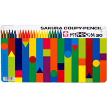 Sakura Craypas FY30 Coupy Barevné Tužky, 30 Barev, Kovový Obal