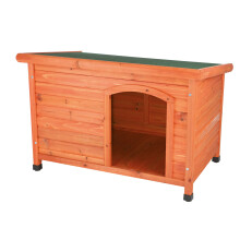 Trixie Small Natura Classic Outdoor Hundehaus wetterfestes Finish erhhter Bodenbraun