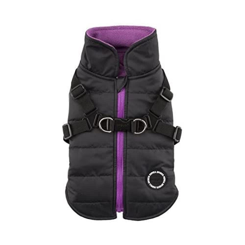 Photos - Dog Clothing Puppia Mountaineer Winter Dog Coat with integrated harness No Pull Cold Weather Waterproof Warm Fleece Back Zipper for Small 