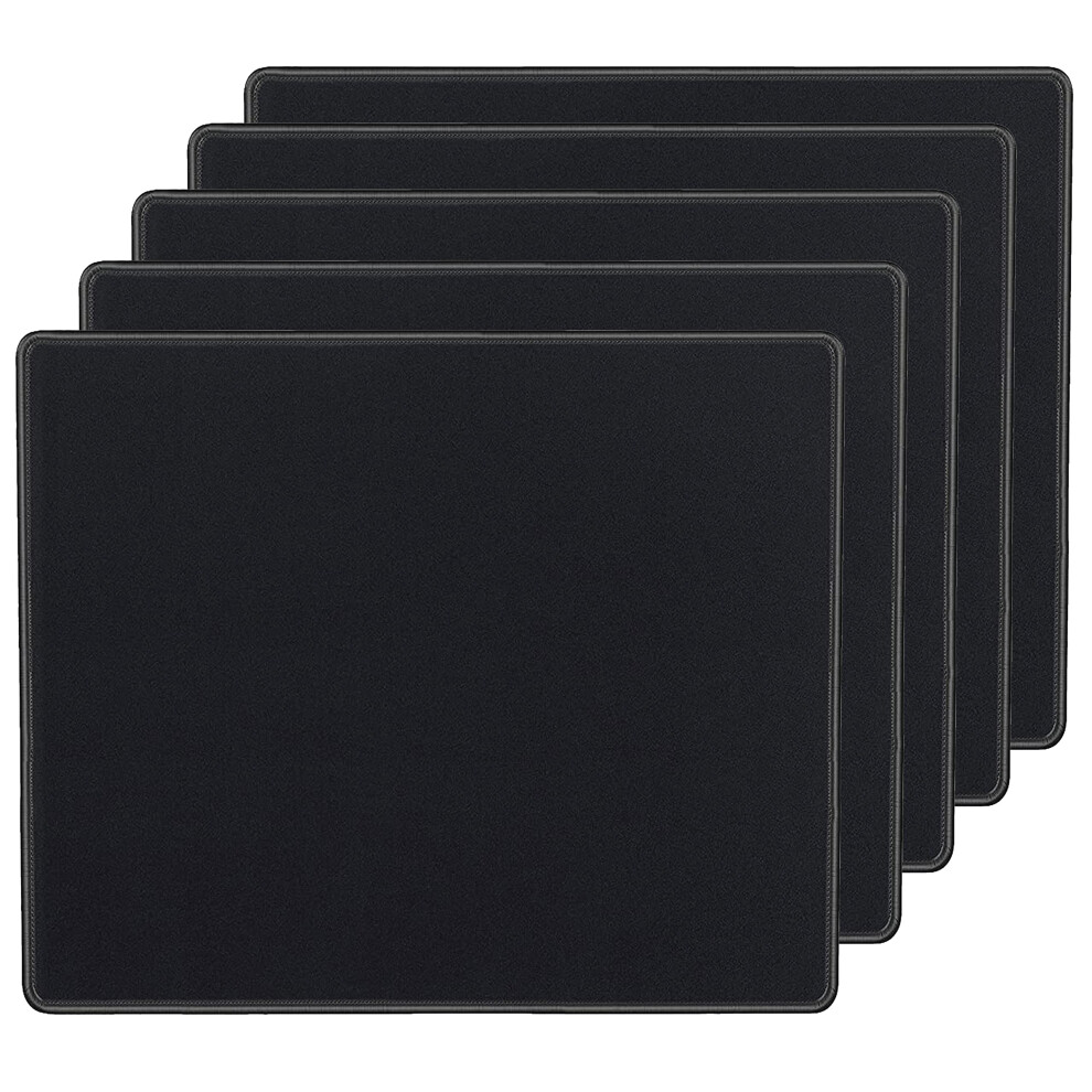 Saitech It 5 Pack 2Mm Mouse Pad With Stitched Edges Non-Slip Rubber Base Premium-Textured And Waterproof Mousepads Bulk Mouse Pad For Computers Lap