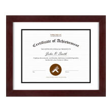 Golden State Art 11x14 Diploma Frame Certificate Frame 8.5x11 with Double Mat or 11x14 without Mat Mahogany Wood and Tempered Glass Front for Docu