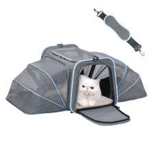 PetSfit Exultable Large Cat Carrier Small Dog Carriers Airline godkendt 17 """" LX 11 """" WX 11 """" H Soft-sidet b?rbart vaskbart k?ledyrsrejser med