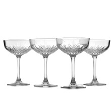 Pasabahce Coupe-Cocktailglser, 4er-Set  exklusive Martini-Margarita-Glser  zeitlose Champagner-Coup-Glser  Kristalldesign  8,6-Unzen-Glasware