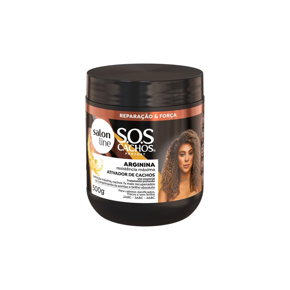 Salon Line - Linha Sos Cachos (Arginina) - Ativador De Cachos Reconstrucao 500 Gr - (Sos Curls (Arginine) Collection - Reconstruction Curl Activator N