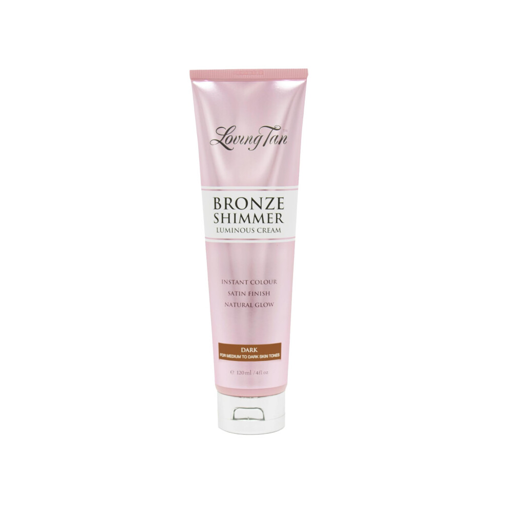 Loving Tan Bronze/Cream/Dark Shimmer Luminous - Streak Free Natural Looking Instant Sunless Tanner - 6+ Self Tanning Applications Per Tube Cruelty