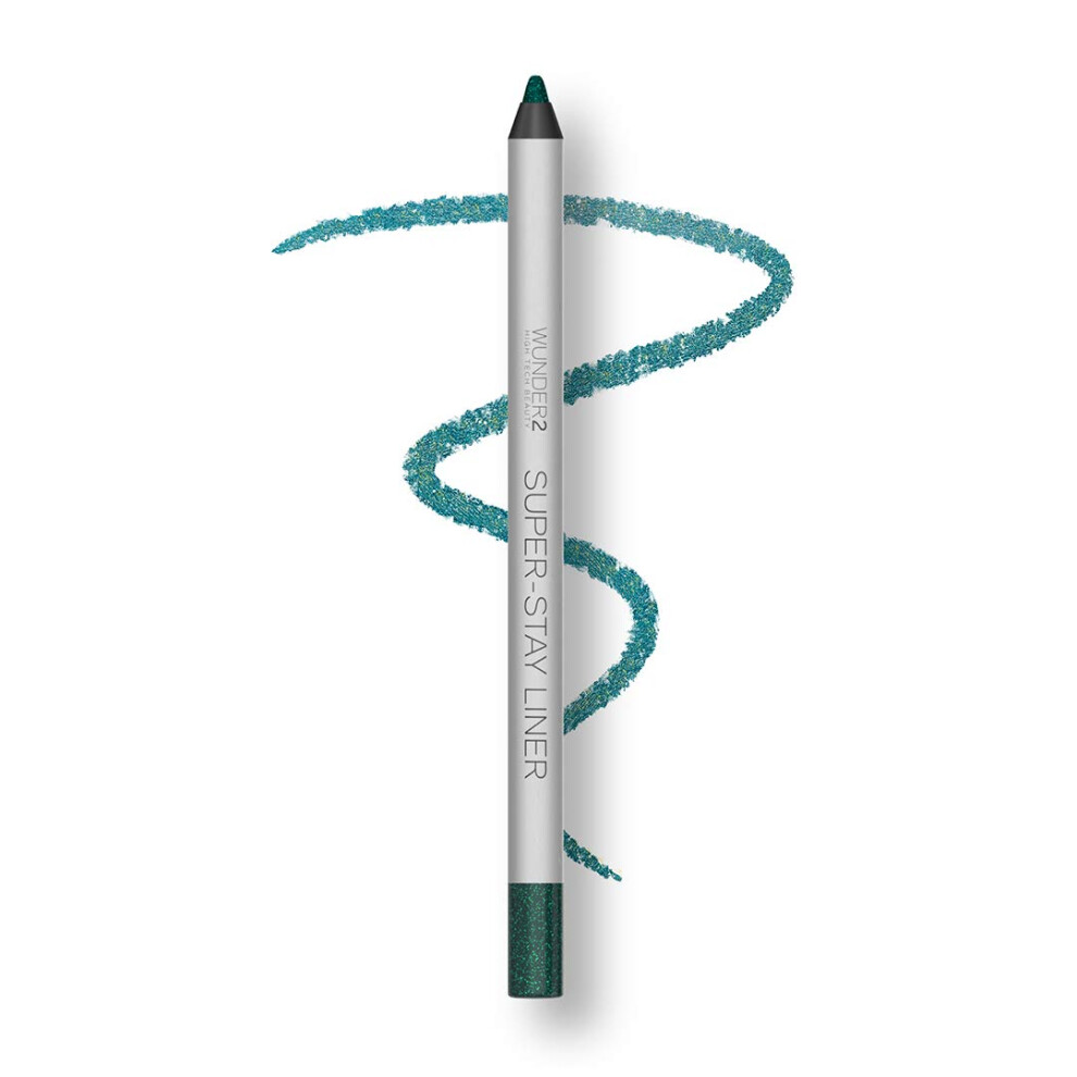 Wunder2 SUPERSTAY LINER Makeup Eyeliner Pencil Long Lasting Waterproof Eye Liner 0.2 Gram  Glitter Emerald  1 Count