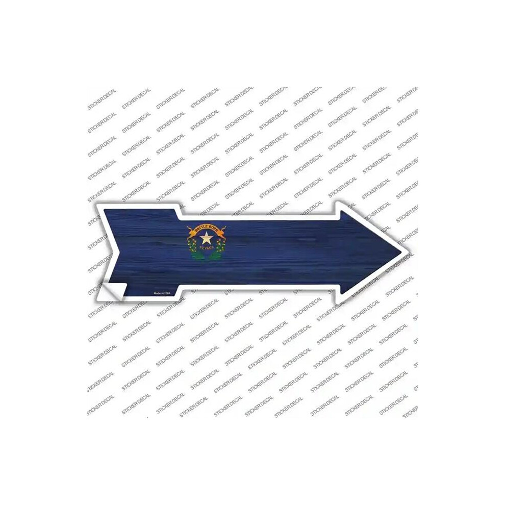 Smart Blonde A-549S-L Nevada State Flag Novelty Arrow Sticker Decal - Large 792636354816
