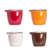 Choold farverig mini keramisk cremer kaffe m?lkecreme creme pitcher/servering pitcher/sauce pitcher/m?lkecreme kande til k?kken 4 stk (flere farv