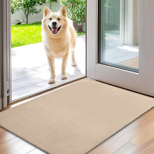 (60x110 cm (2ft x 3ft 7")_Bath Door Floor Mat , Fluffy Cream Beige) Faux Fur Rugs Living Room Non Slip Area Rug Carpet