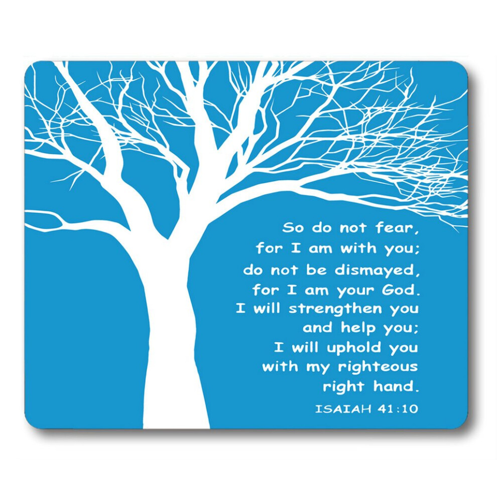 Smooffly Gaming Mouse Pad Custom Christian Theme - Bible Verse Isaiah 41:10 Mouse Pad 9.5 X 7.9 Inch (240Mmx200mmx3mm) 5904475346241