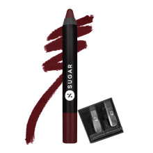 SUGAR Cosmetics Matte As Hell Crayon Lipstick13 Murphy Brown (Chocolate Burgundy)