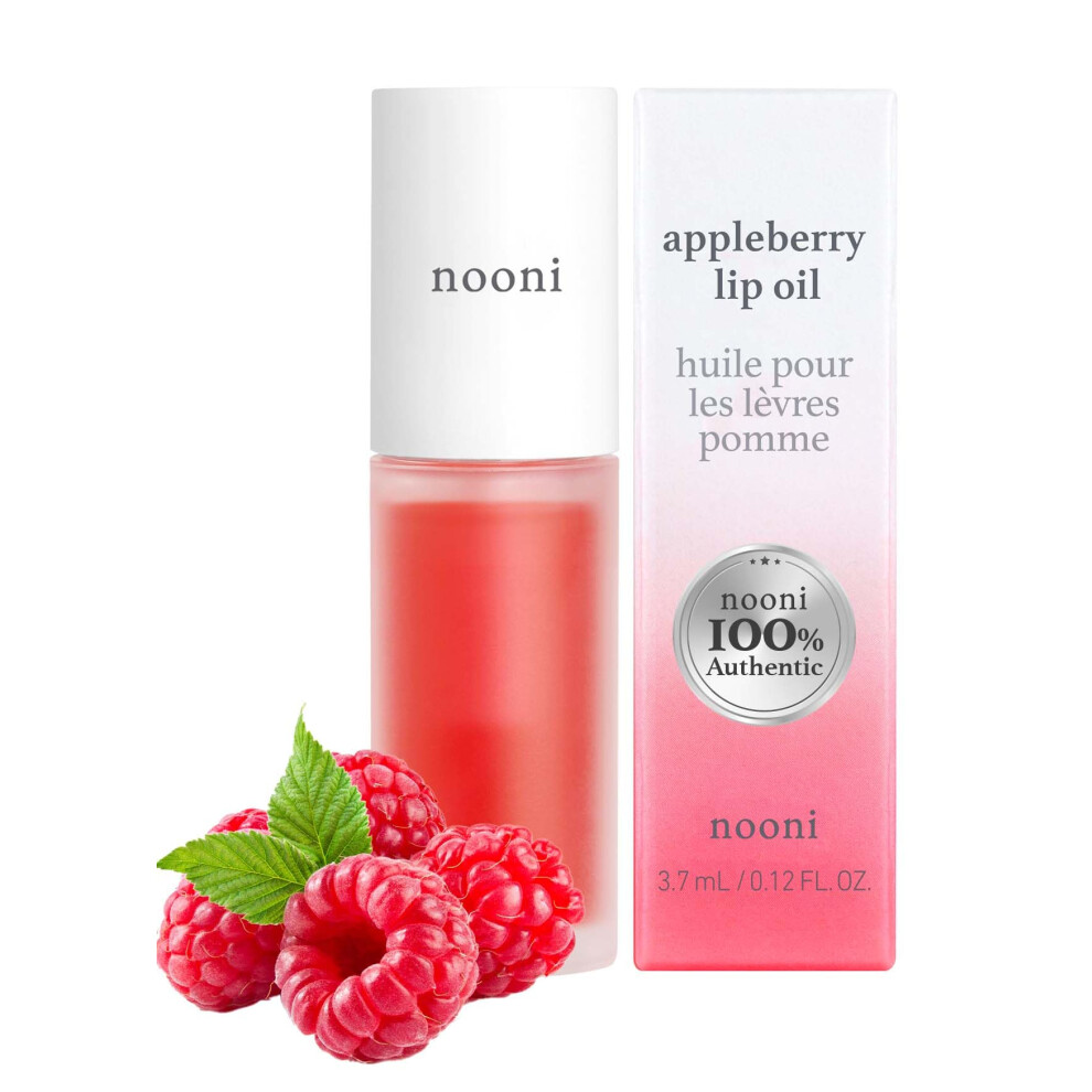 Nooni Korean Lip Oil - Appleberry | Lip Stain Gift Long-Lasting Moisturizing Plumping Revitalizing For Dry Lips Waterproof No Peel Off Korean
