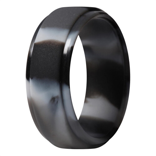 Tuhaoge Anillo De Boda De Silicona Para Hombre, Paquete De 9 Anillos, Goma De Silicona, Tallas 7-12, Anillo De Boda De Silicona, Silicona, Oro, Goma, Plata