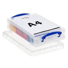 Bo   te de rangement en plastique Really Useful Box 4 litres 14 58 po x 10 14 po x 3 38 po transparente (paquet de 10)
