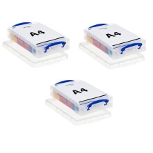 Bo   te de rangement en plastique Really Useful Box 4 litres 14 58 po x 10 14 po x 3 38 po transparente (paquet de 3)