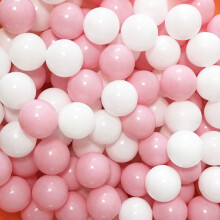 Moonxhome Ball Pit Balls Crush Proof Plastic Children's Toy Balls Macaron Ocean Balls 2,15 tum Pack med 200 White & Pink