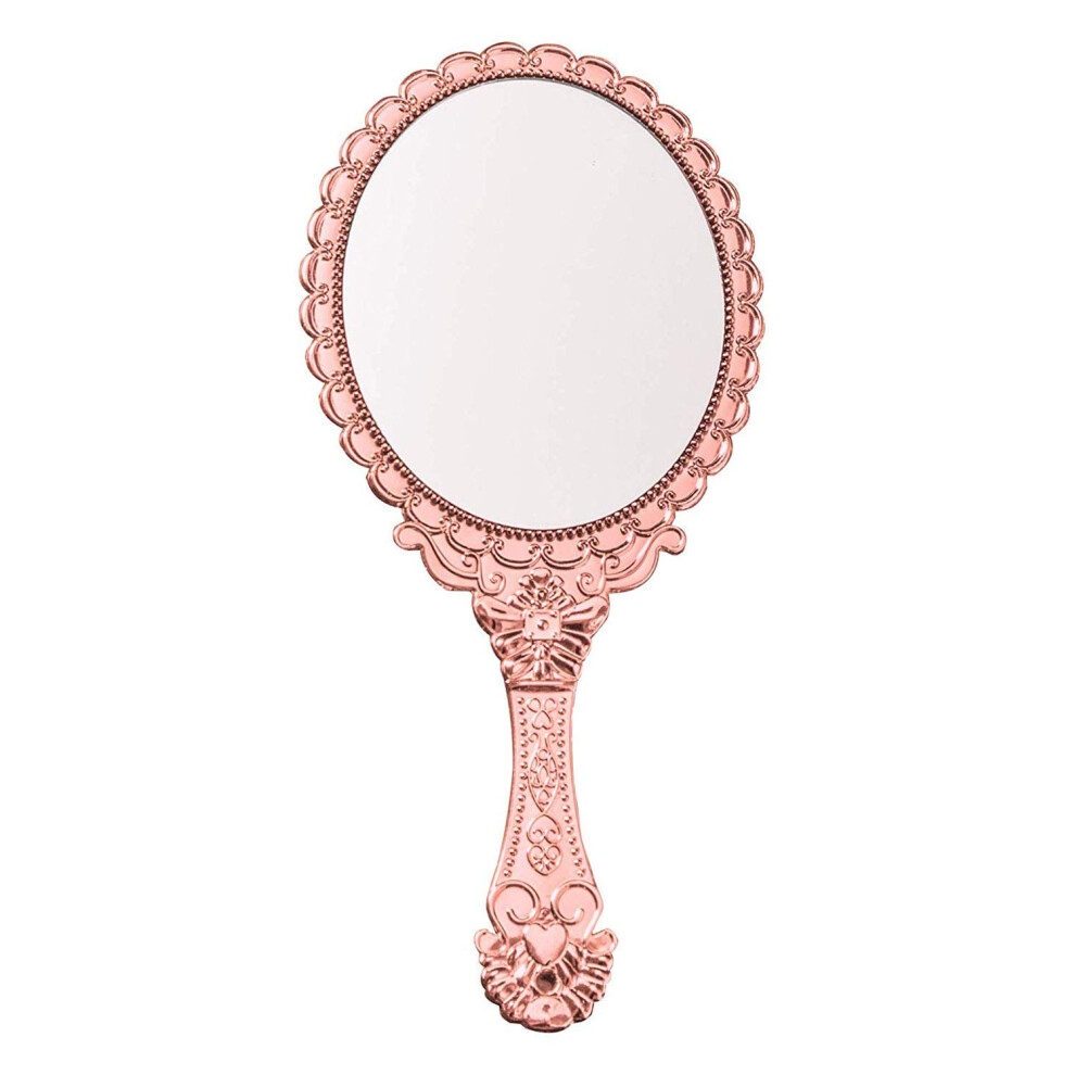 Yangshine Handheld Mirror With Handle Makeup Compact Travel Hand Mirrors Mini Vintage Make Up Hand Held Mirror Oval Purse Packet Mirror For Women Gir