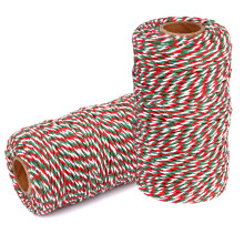 YZSFIRM COMOLL TWINE String Bakers Rope: 2 Roll Twines For Crafts Presentfrpackning - 656 fot Rdgrn Vit Twine fr kket Matlagning