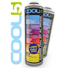 COOL5 R12/R134a Summer Full Kit 5-in-1 Aircon Recharge & Repair (500ml) - AC Refill