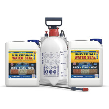Raincheck Universal Waterseal (2 x 5 Litre & Sprayer) Breathable, Colourless, Exterior Brick, Wood and Stone Sealer