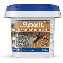 Roxil Wood Scrub Gel (3L) - Oxalic Acid-Based Wood Cleaner To Revive Weathered Outdoor Furniture and Decking, Restore Colour And Wood Grain