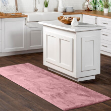 (80x150 cm (2ft 8" x 5ft)_Large Floor Mat Runner Rug, Fluffy Pink) Faux Fur Rugs Living Room Non Slip Area Rug Carpet