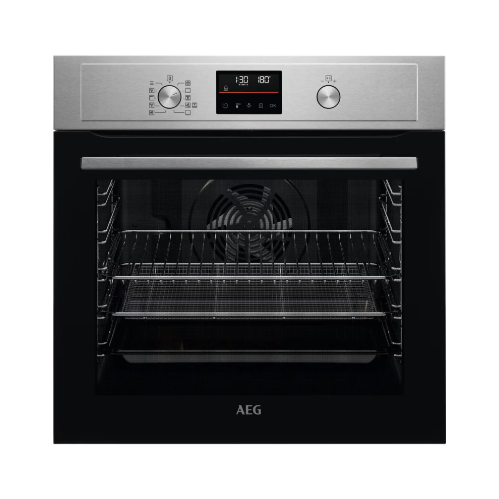 Aeg Bex535a61m - Stainless Steel Built In Electric Single Oven - Aqua Cleaning - A+ Energy