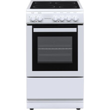 Statesman C050ESCW - White 50cm Single Cavity Electric Cooker - 4 Hot Plates - A Energy