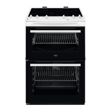 AEG CCX6501ACW - White 60cm Electric Ceramic Cooker - 77L Main/39L Second Oven - A Energy