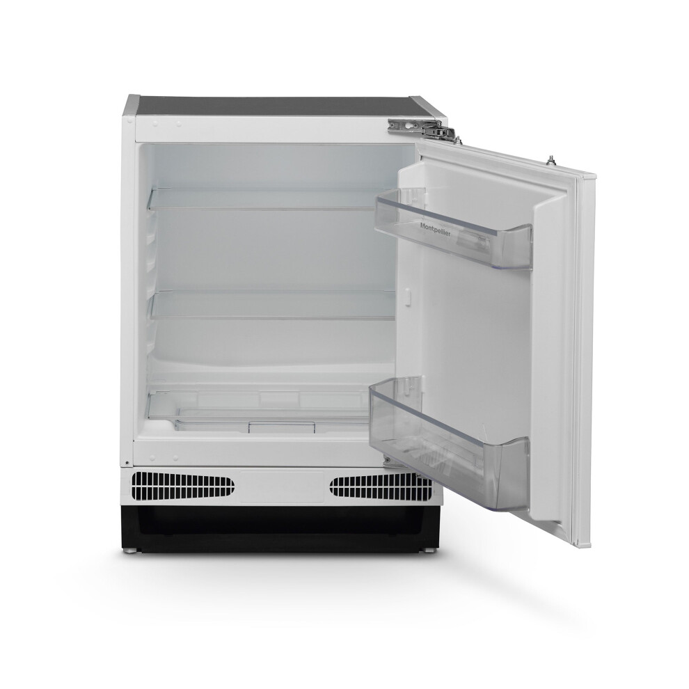 Montpellier Mbul134e - Integrated Undercounter Larder Fridge - 134 Litres - E Energy Rating White
