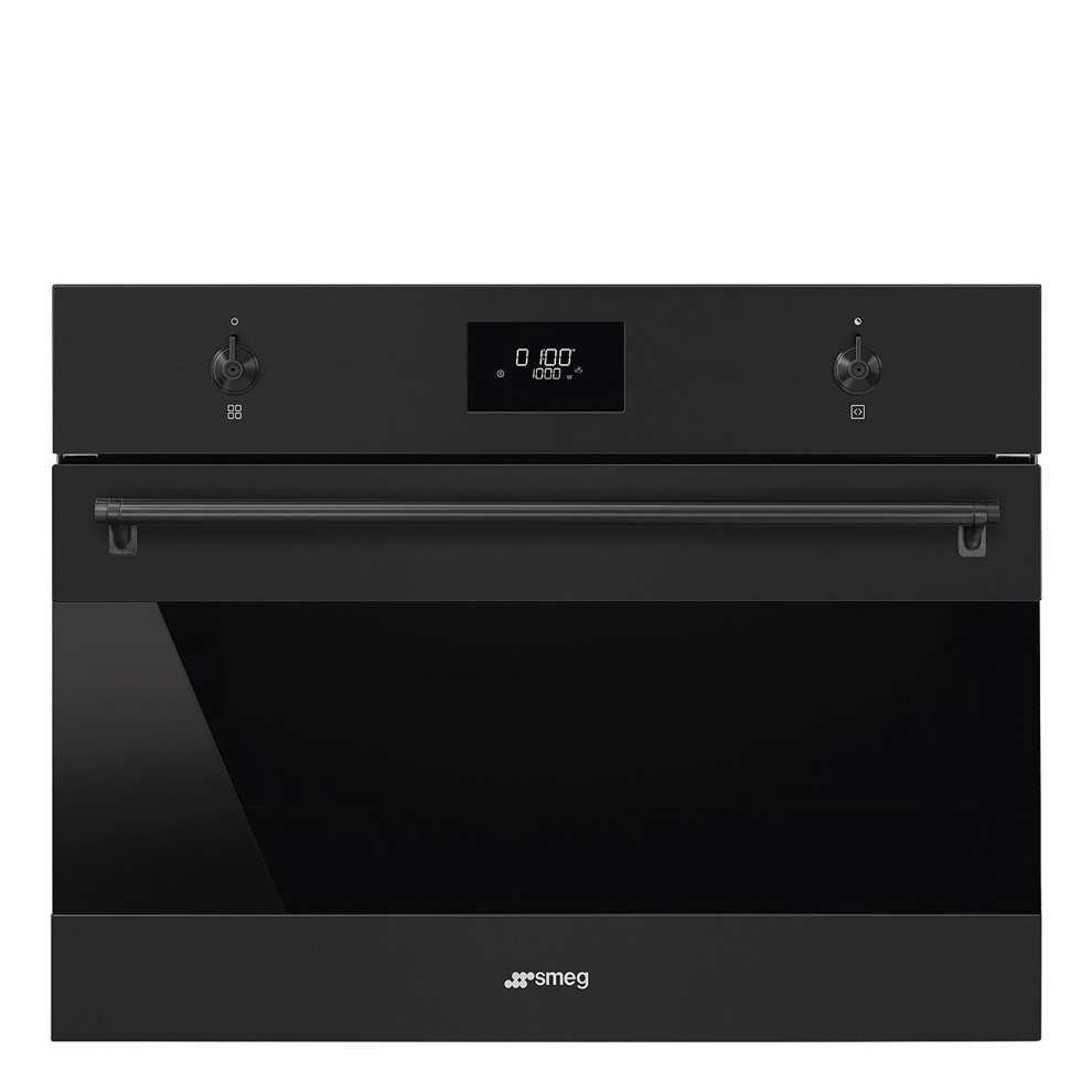 Smeg SO4301M1N - Black 40L Combination Microwave Oven - Ever Clean Enamel - A Energy