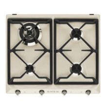 Smeg SR964PGH - Cream 4 Zone Gas Hob