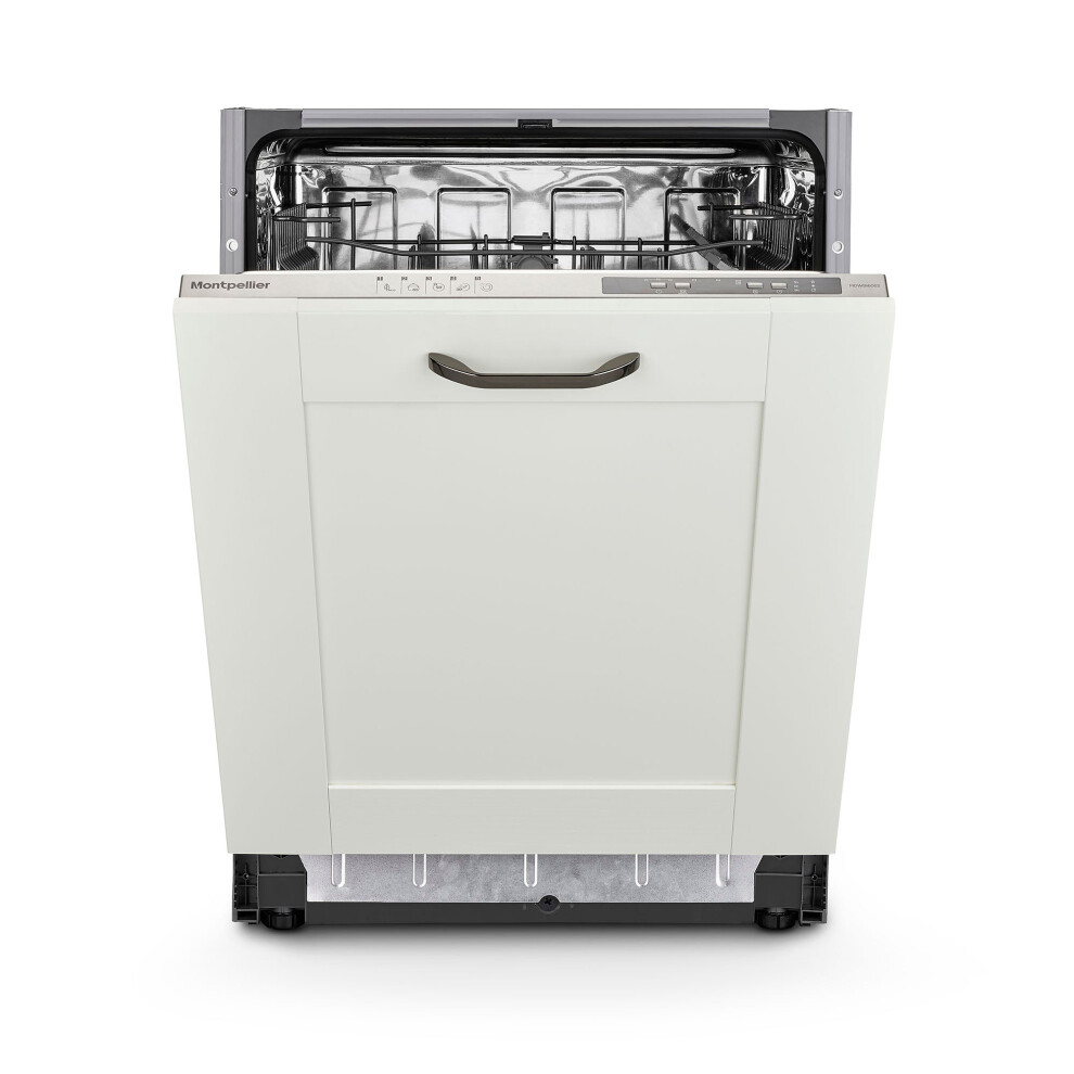 Montpellier MDWBID6053 - White 13 Place Setting Integrated Dishwasher - 49dB - D Energy