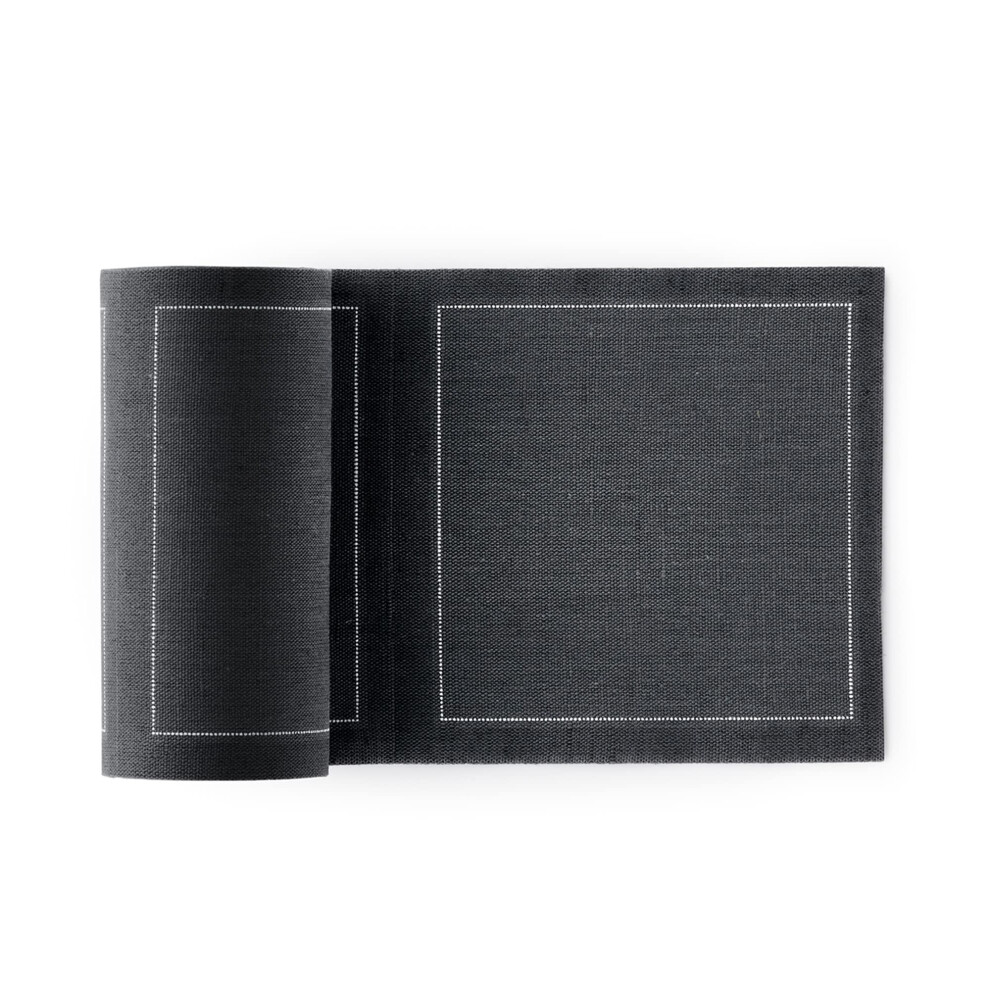 Serviettes cocktail en lin - 10 x 10 cm - 50 unit   s par rouleau - Gris intense