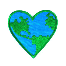 Patches Bordados Coração Amor Eco - Aplique Ferro Save Nature