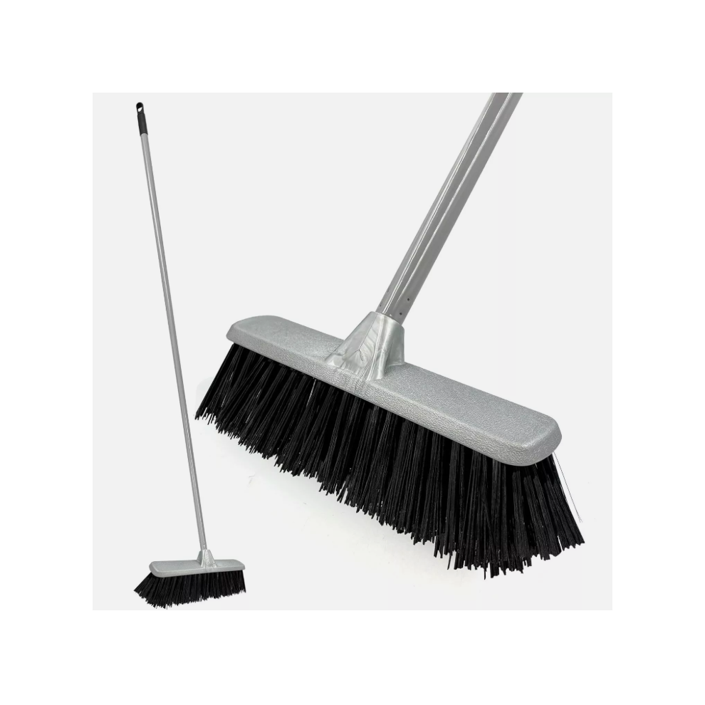 The Dustpan & Brush Store Stiff Soft Indoor Broom Handle Hard Sweeping Brush Kitchen Floor Sweep