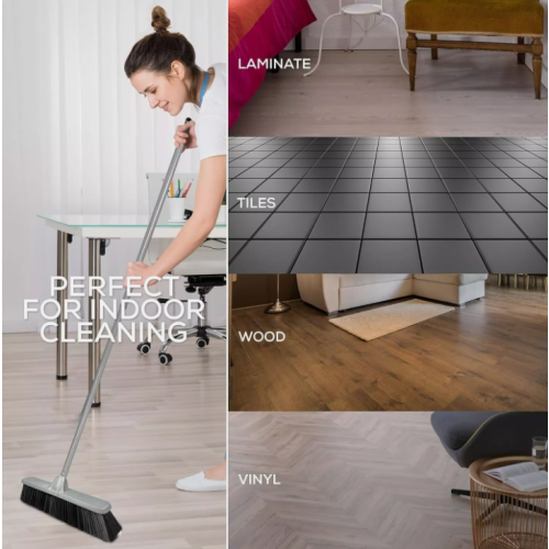 Stiff Soft Indoor Broom Handle Hard Sweeping Brush Kitchen Floor Sweep 1
