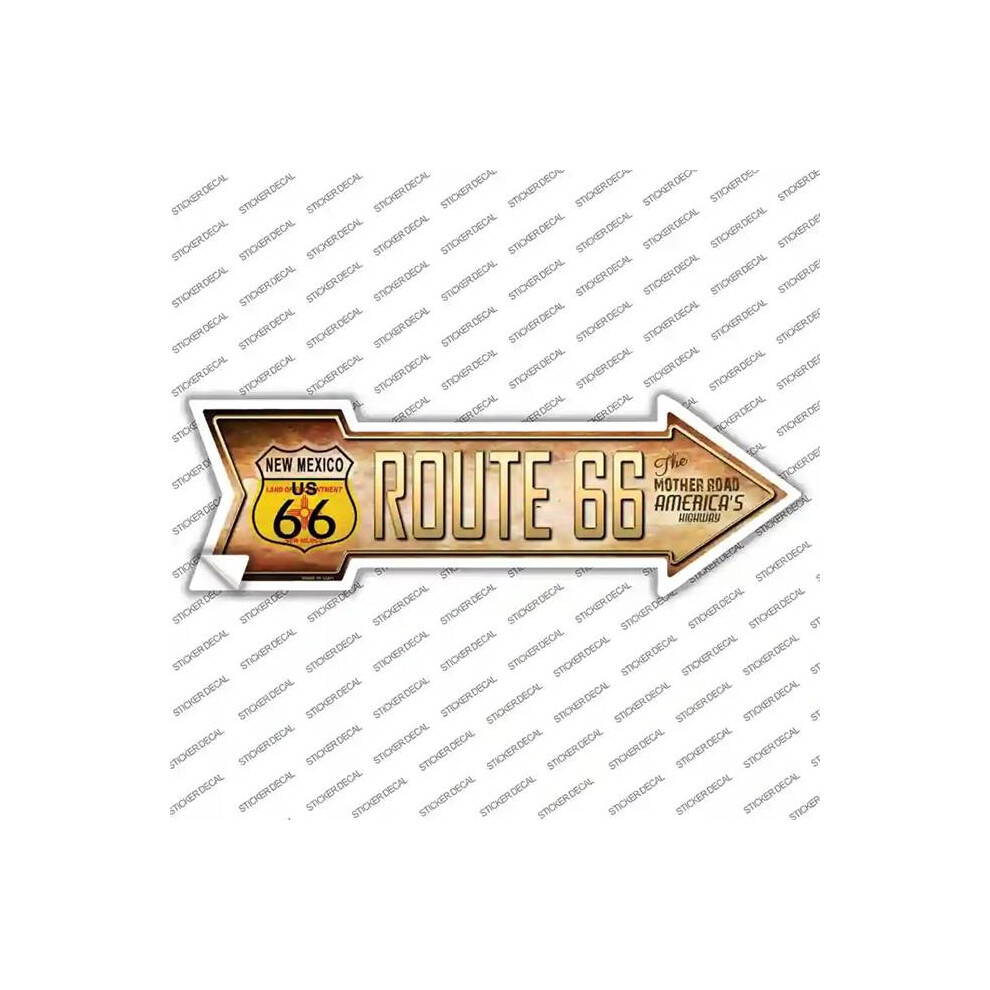 Smart Blonde A-136S-L Route 66 Mexico Flag Novelty Arrow Sticker Decal - Large 792636333255