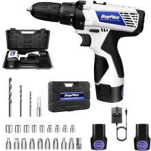 (with 1 Battery) Cordless Drill 16.8V Drill Driver Set Drill Set withBattery and Quick Charge,Carry Case, 23 Piece Accessories
