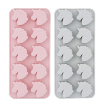MoldFun 2 Pack Unicorn Head silikonimuottisarja suklaakovan karamellikumillisen hyyteln valmistukseen Pienet saippuakylpypommet Leivonta Cupcake Her