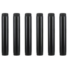 GeilSpace 6 Pack 3/4 """"? 6 """" ""Black Metal Pied en acier industriel s'adapte a des tuyaux et raccords filetes noirs de trois quarts de pouces - e