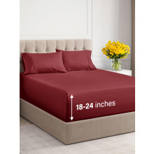 Extra Deep Pocket King Sheets - 4 Piece Breathable & Cooling Bed Sheets - Hotel Luxury Bed Sheet Set - Soft Wrinkle Free & Comfy - Easily Fits E