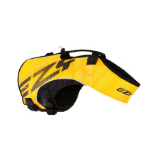 EzyDog DFD X2 Hund Flytväst - Justerbar Simningssäkerhetsväst med Nackflyt, Reflekterande Kant & Handtag (Small,