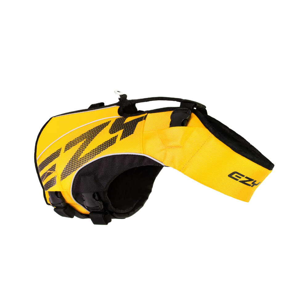 Ezydog X2 Boost Life Jacket Boating Dog Friendly Paddle Board Superior Buoyancy Rescue Handle Lifejacket (Small Yellow)
