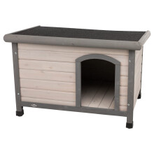Trixie Small Natura Classic Outdoor Hundehaus wetterfestes Finish erhhter Bodengrau