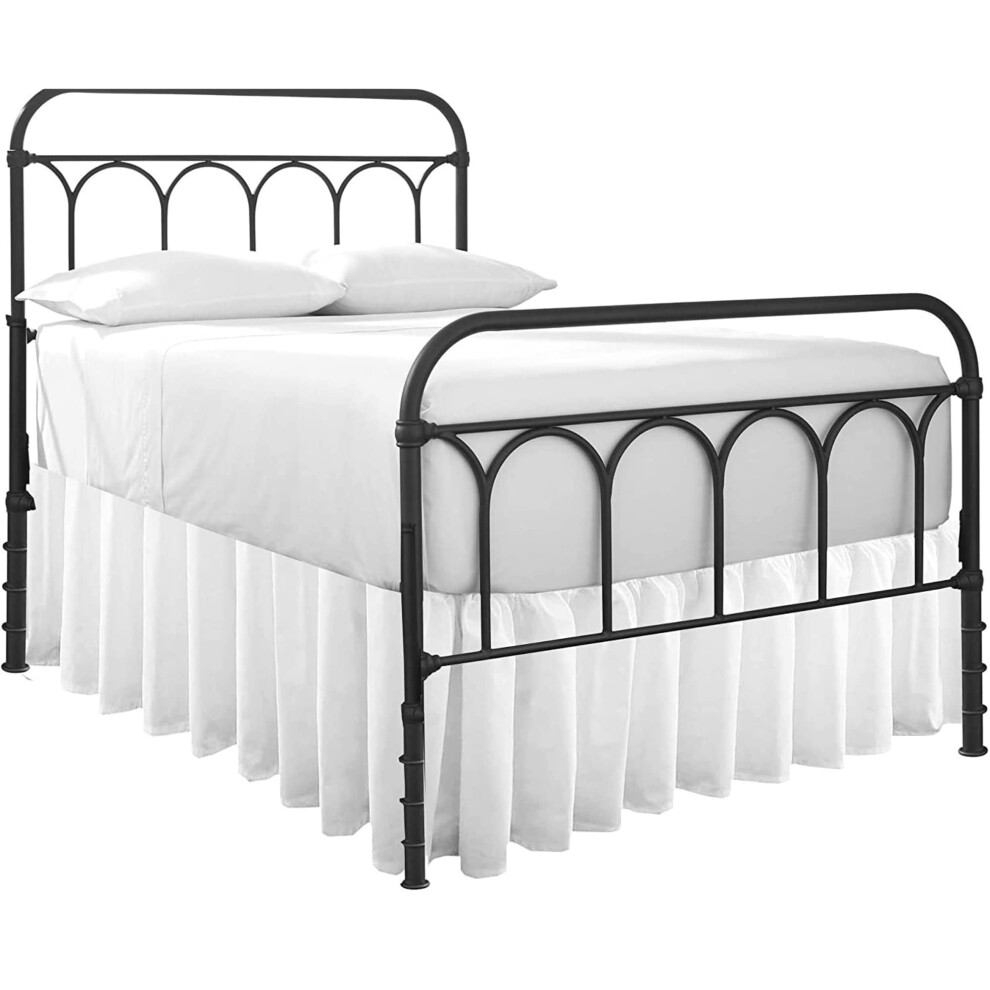 Cache-sommier     volants avec coins fendus - Volant anti-poussi   re - Hauteur de 61 cm - 100 % microfibre - Brillance douce et aspect luxueux - Cac